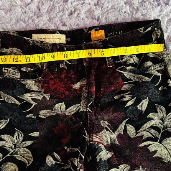 Pilcro Floral Print Boot Corduroys - Picture 2 of 9